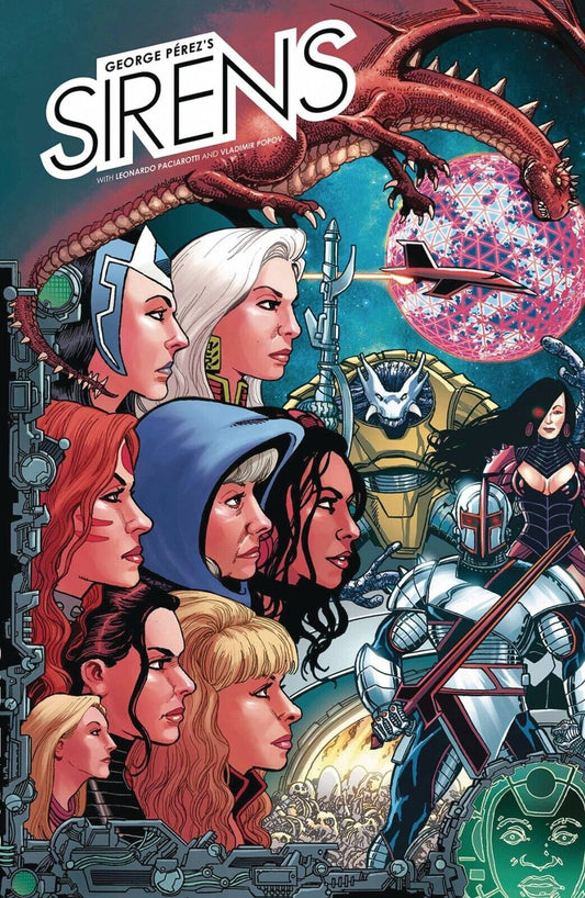 George Perez Sirens (2018) Direct Market Variant CVR Boom Studios Hardcover New 