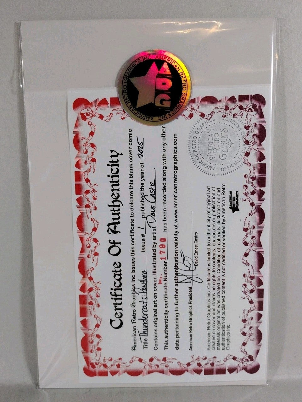 Thundercats Panthro 1 (2025) Dynamite Sketch Cover Comic W Original DCastr Art