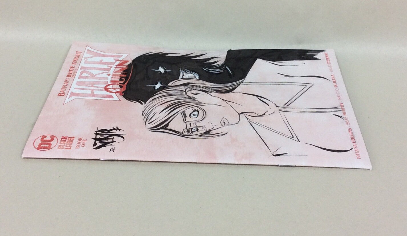 Batman White Knight Harley Quinn # 1 Sketch Cvr Var Comic W Original DCastr Art 