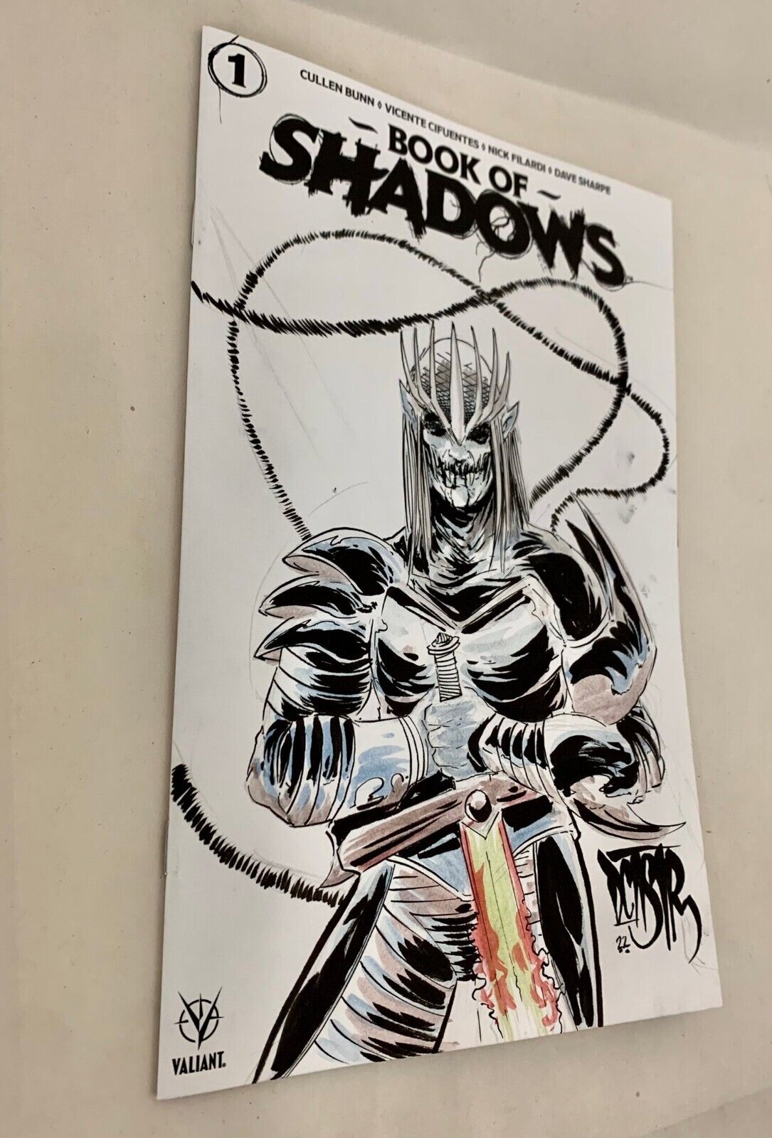 Book of Shadows #1 (2022) Blank Cover Valiant Comic w Original Dave Castr Art