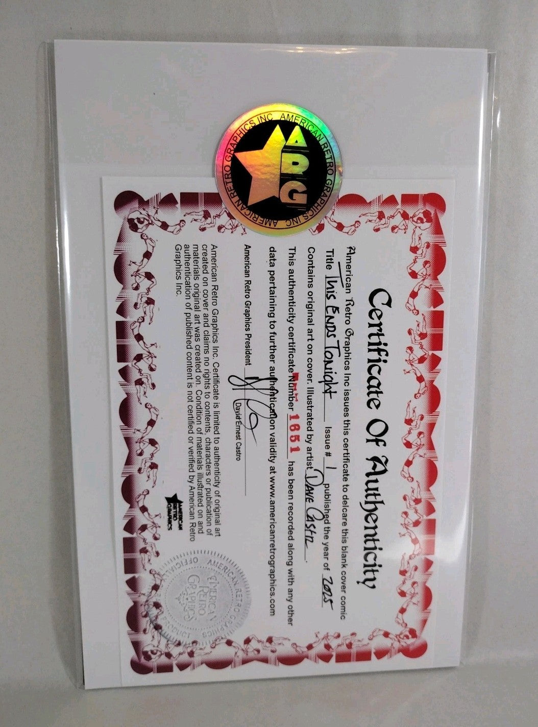 This Ends Tonight #1 Image Comic 2025 Sketch Cover Variant W Original DCastr Art