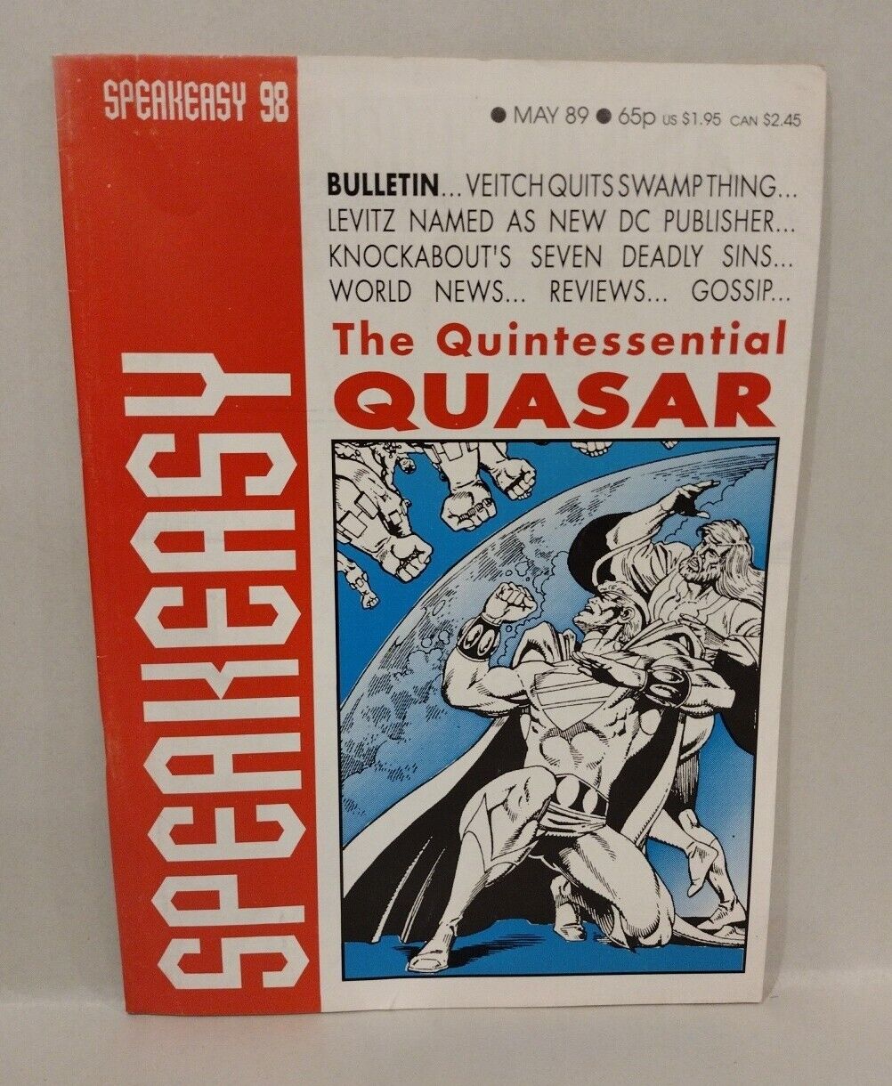 Speakeasy 98 (May, 1989) UK Comic Magazine Marvel Quasar Rick Veitch 