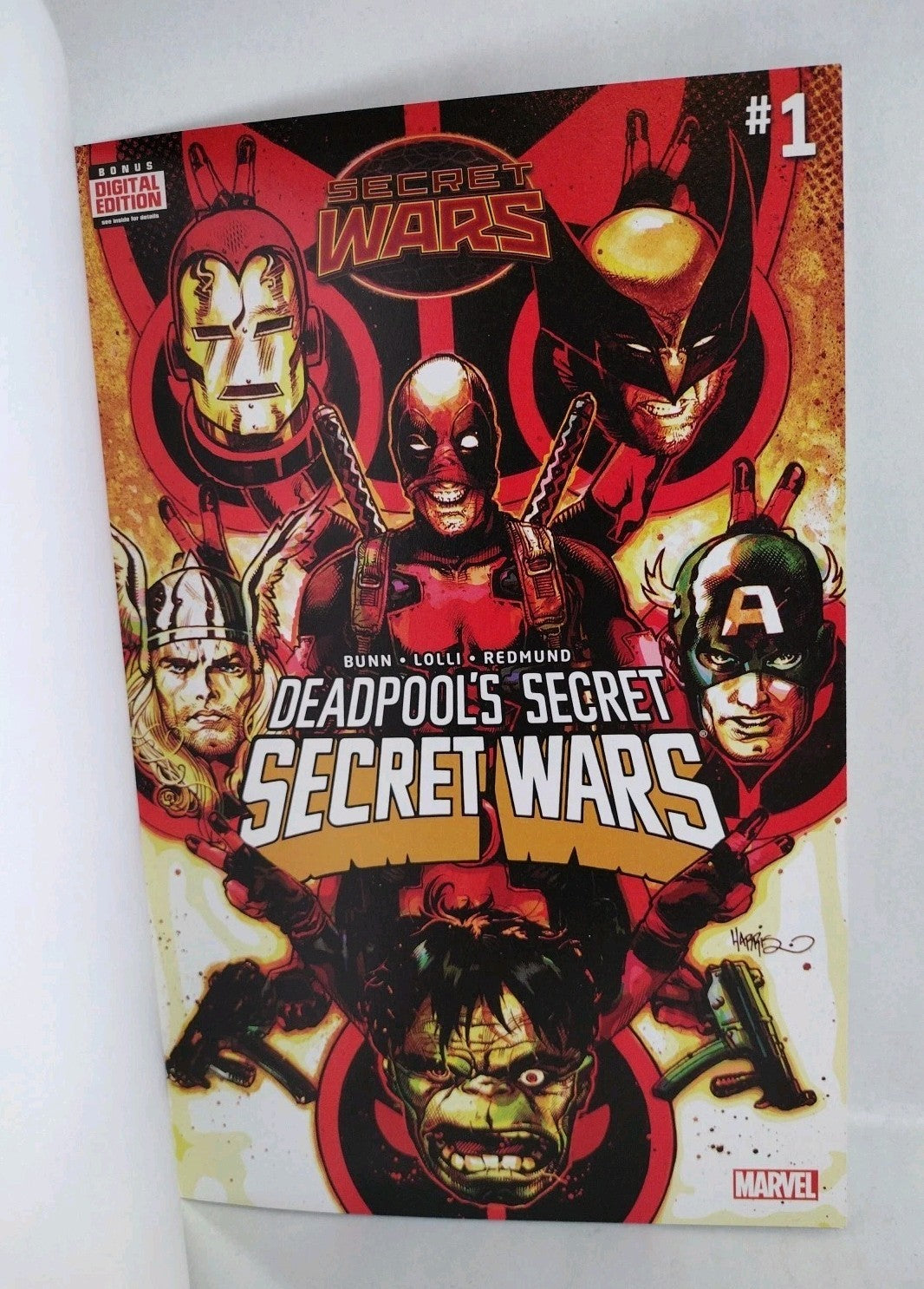 Deadpool's Secret #1 (2015) Marvel Secret Wars Blank Sketch Variant Cover Comic