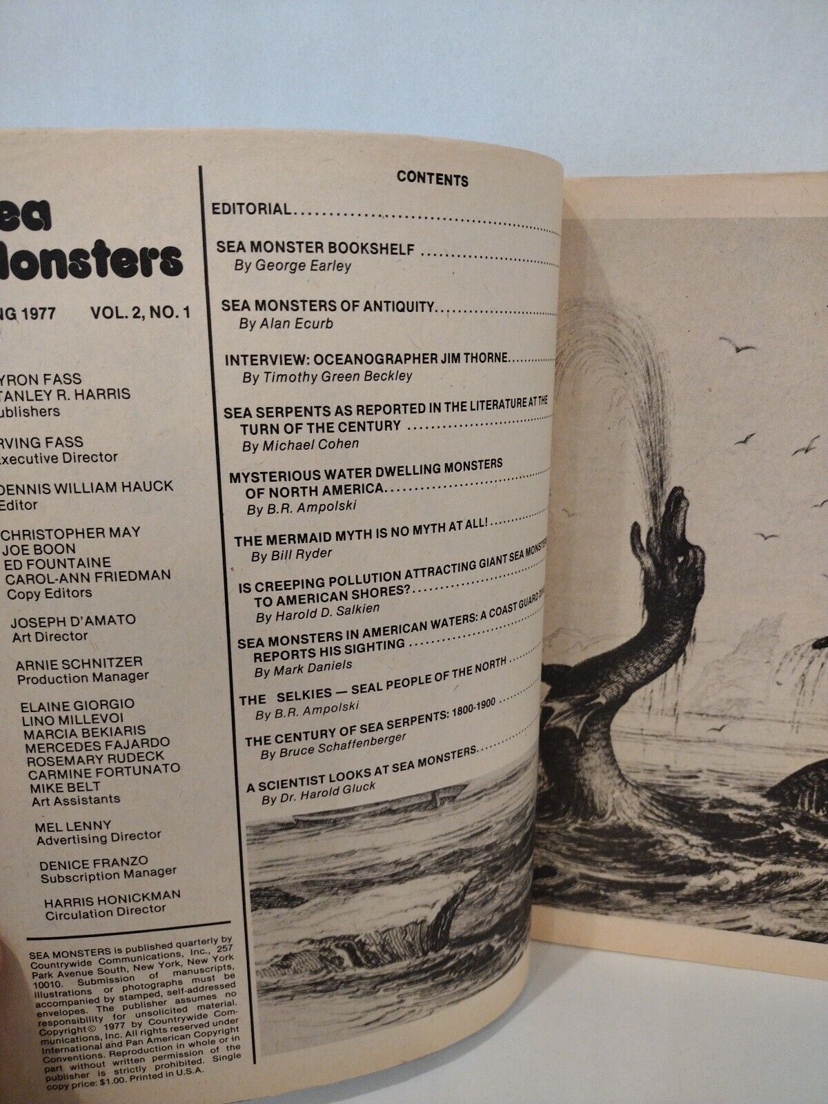 Sea Monster Special Edition (1977) Country Wide Communications Magazine