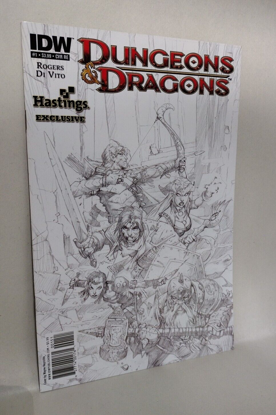 Dungeons & Dragons #1 (2010) IDW Comic Hastings Module Sketch Variant Cover NM