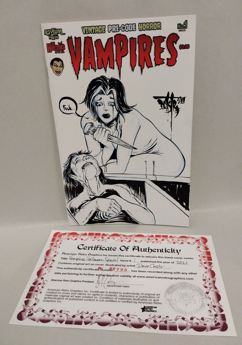 Vampires Halloween Special 1 (2021) Sketch Cover Variant W Original DCastr Art