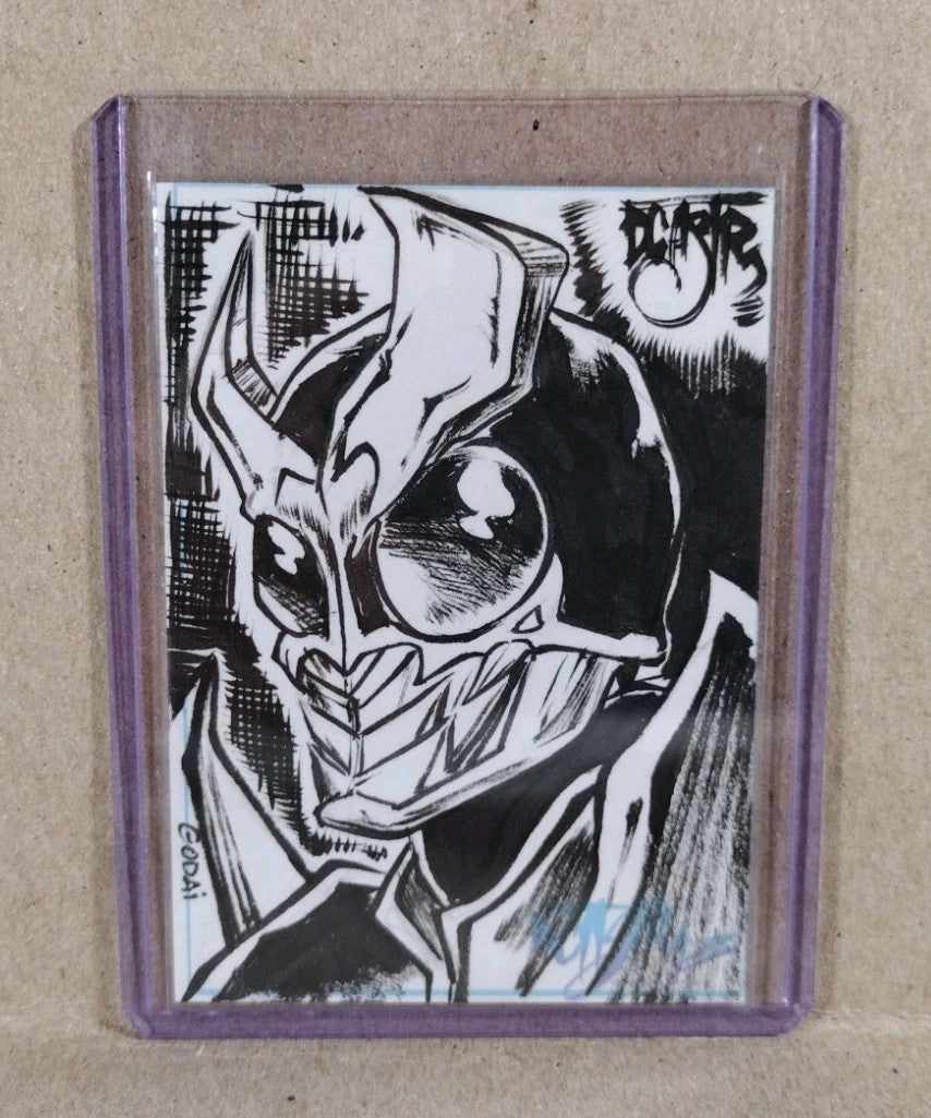 Dave Castr Crusin (2025) OAC Sketch Card W Original Kamen Rider Art ACEO