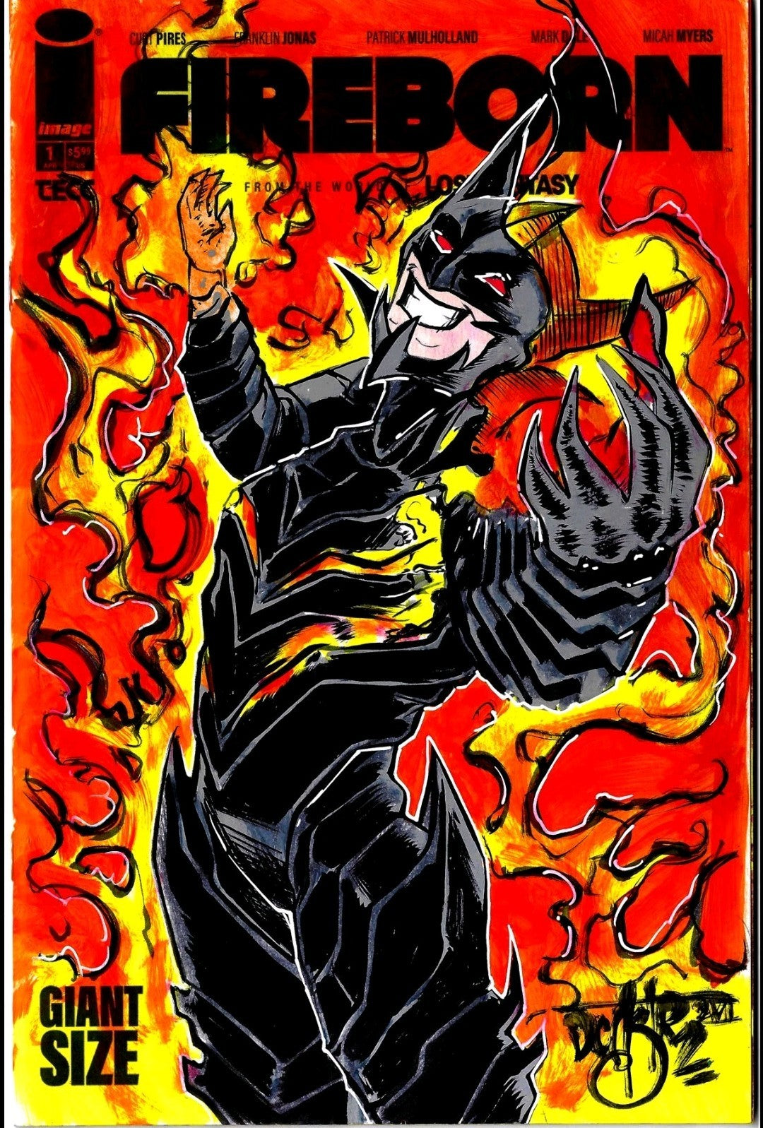 Fireborn #1 (2026) Image Comic Sketch Variant Cover W Original Dave Castr Art