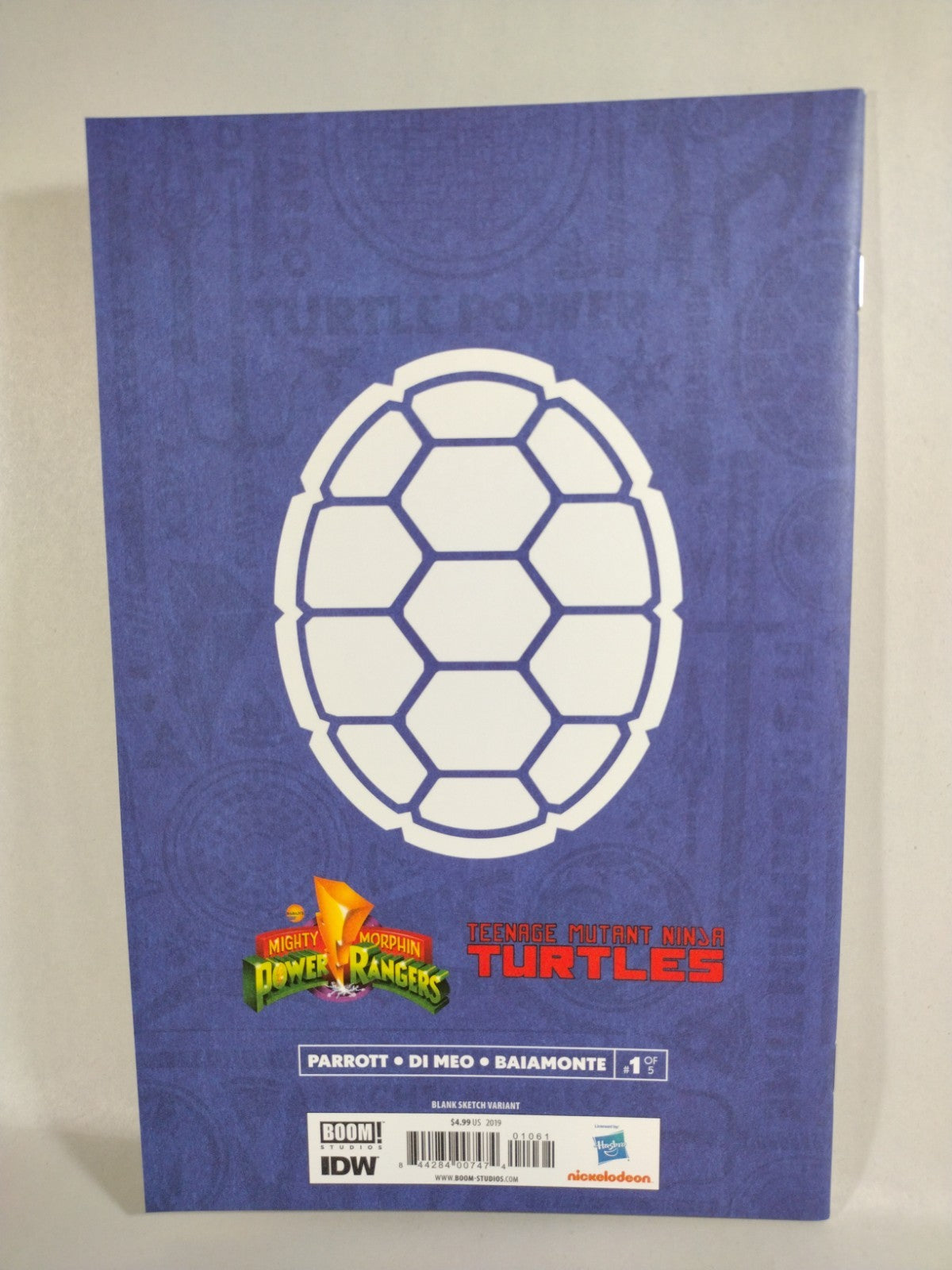 MMPR TMNT #1 (2019) Boom IDW Blank Sketch Cover Variant Comic New NM