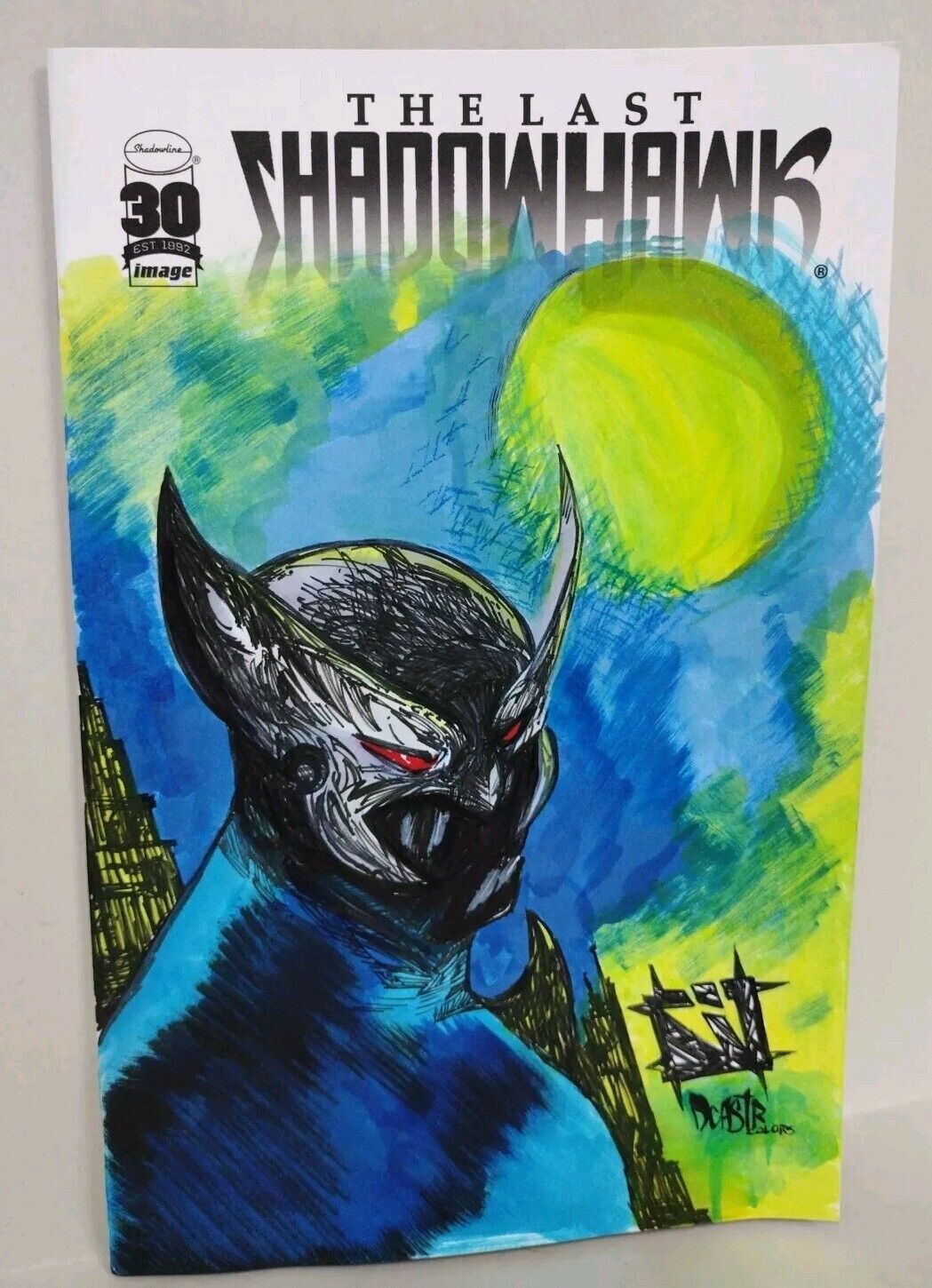 LAST SHADOWHAWK #1 Sketch Cover Variant Image Comic w Original JAG Art COA