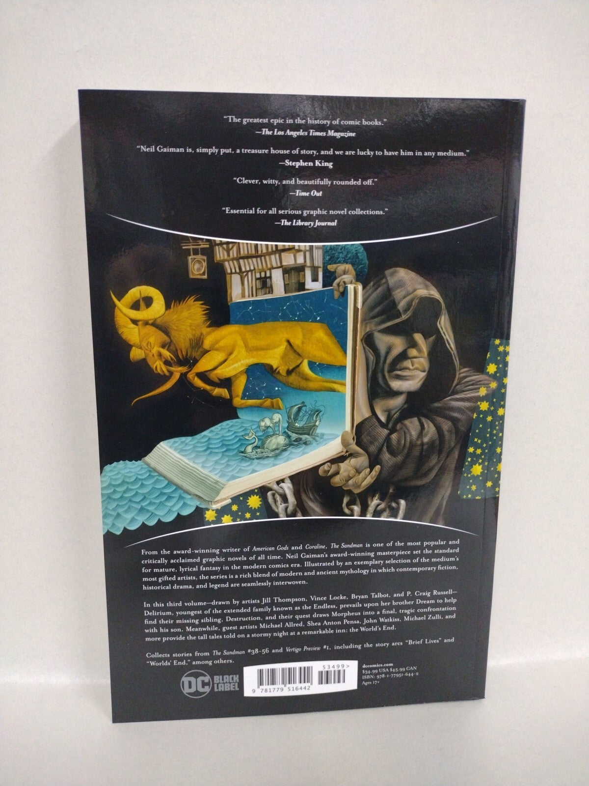 SANDMAN Book 3 (2022) DC Comics Black Label TPB SC Collects #38-56 Gaiman New