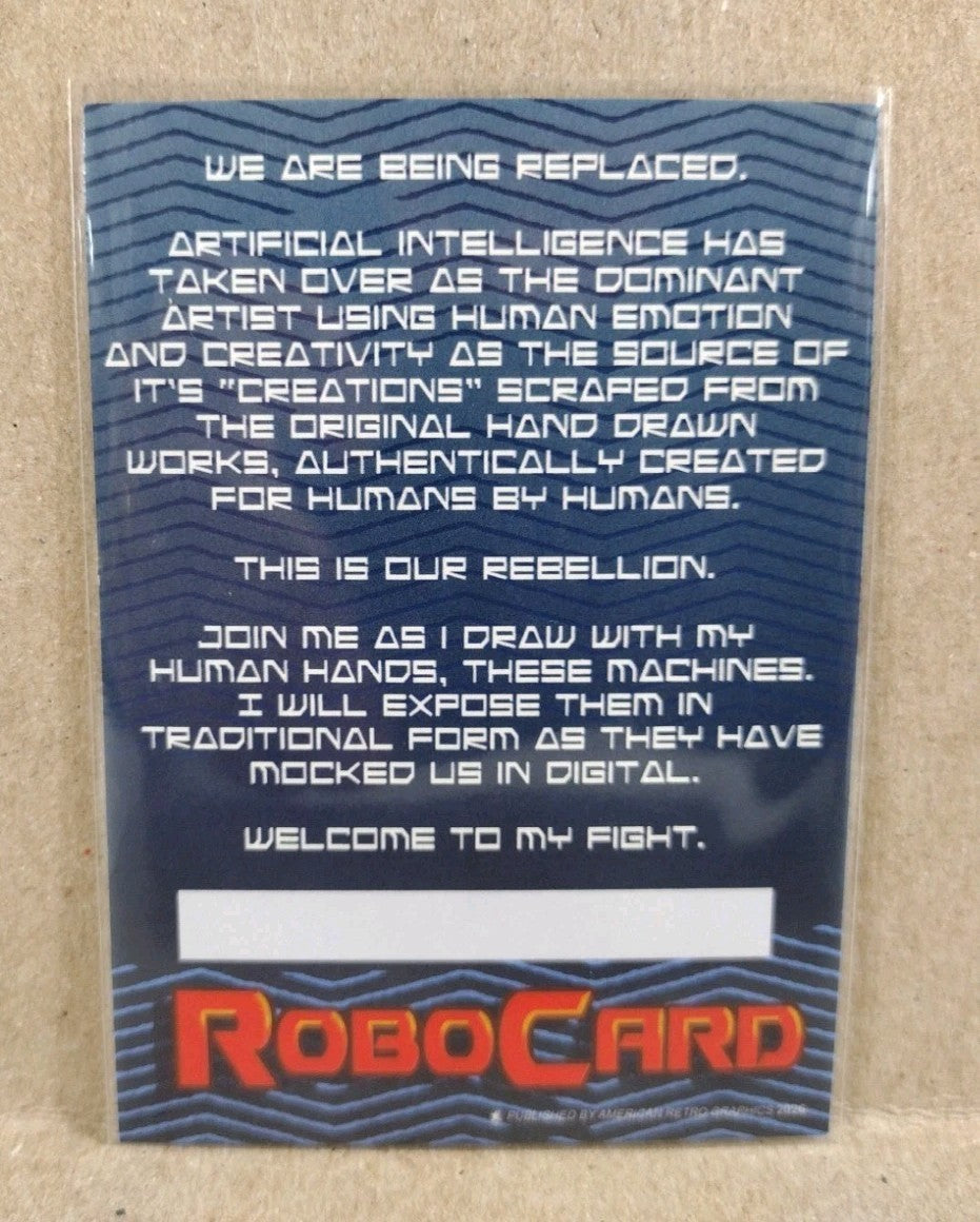 Robocard 2026 American Retro Graphics Sketch Card W Original DCastr Robocop Art