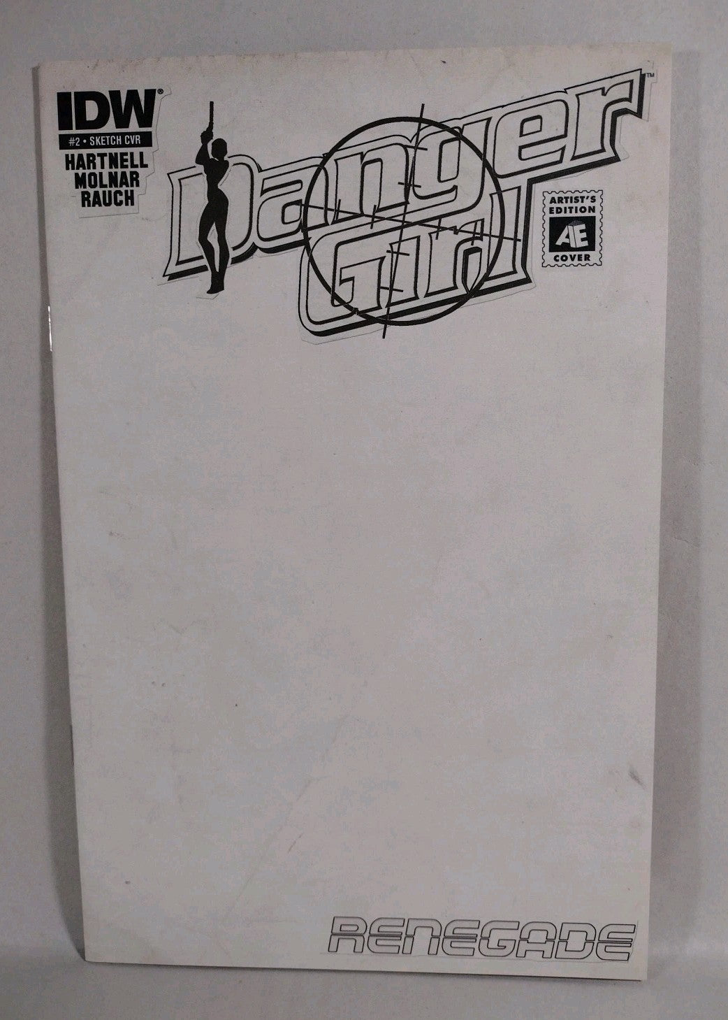 DANGER GIRL RENEGADE #2 (2015) IDW Comic Blank Sketch Variant Cover NM