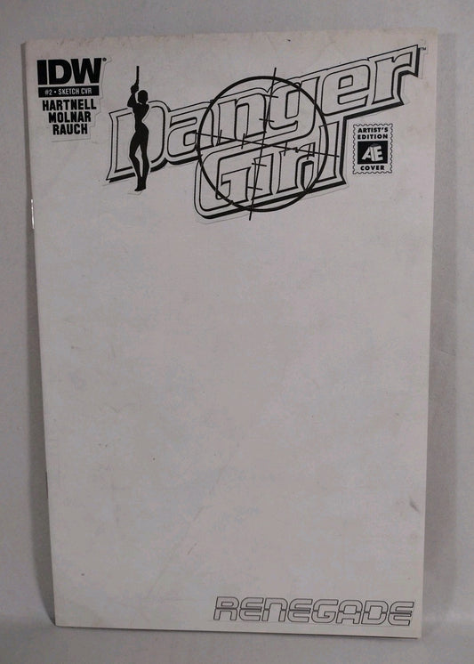 DANGER GIRL RENEGADE #2 (2015) IDW Comic Blank Sketch Variant Cover NM