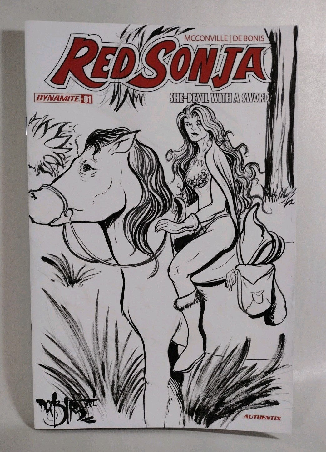 Red Sonja 1 (2026) Dynamite Comic Sketch Cover Variant W Original Dave Castr Art