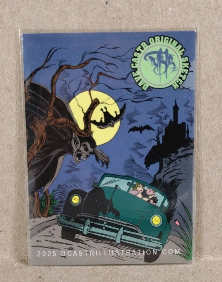 Dave Castr Crusin (2025) OAC Sketch Card W Original Marvel Ghost Rider 2099 Art 