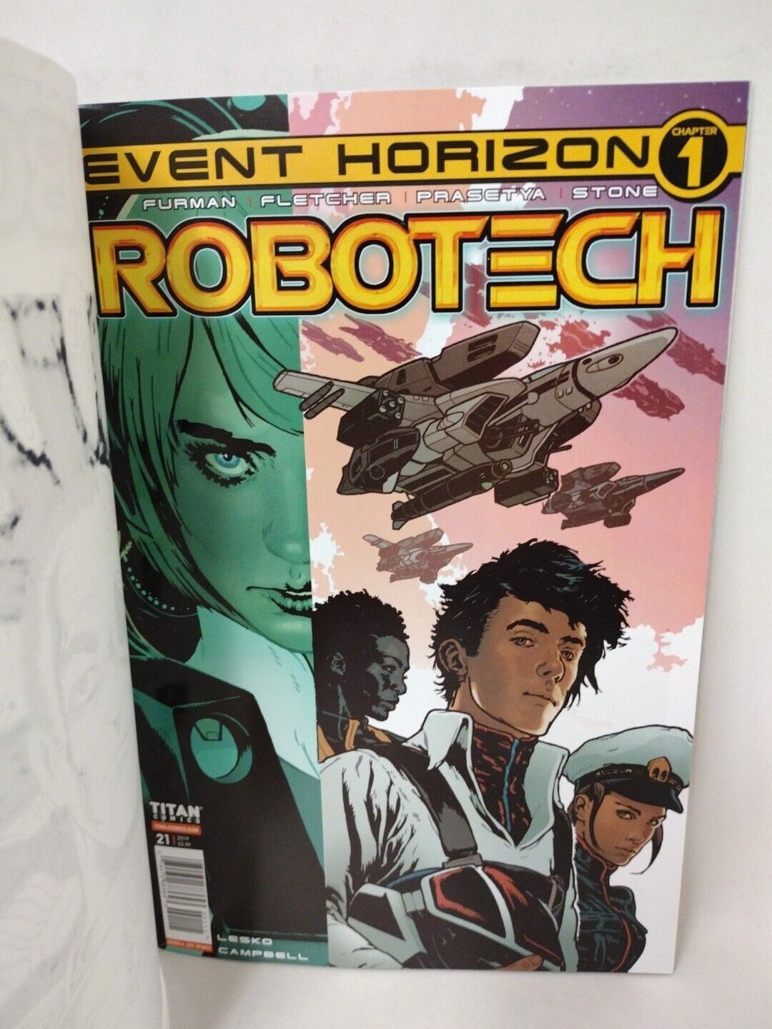 Robotech #21 (2019) Blank Cover Variant Comic W Original Breetai Art DCastr COA