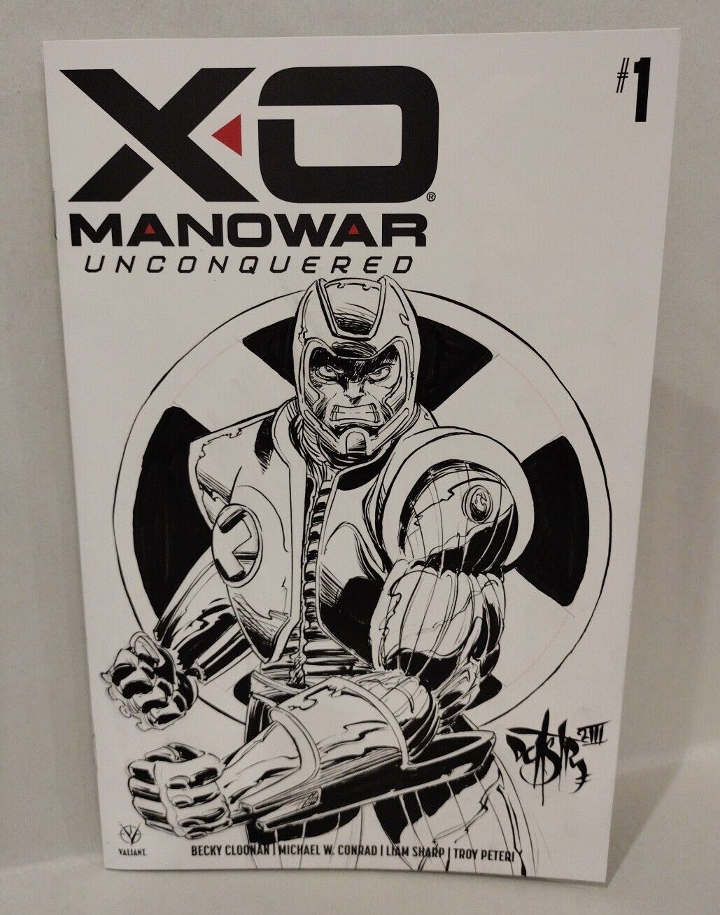 X-O Manowar Unconquered 1 (2023) Valiant Comic Blank Cover w Original DCastr Art