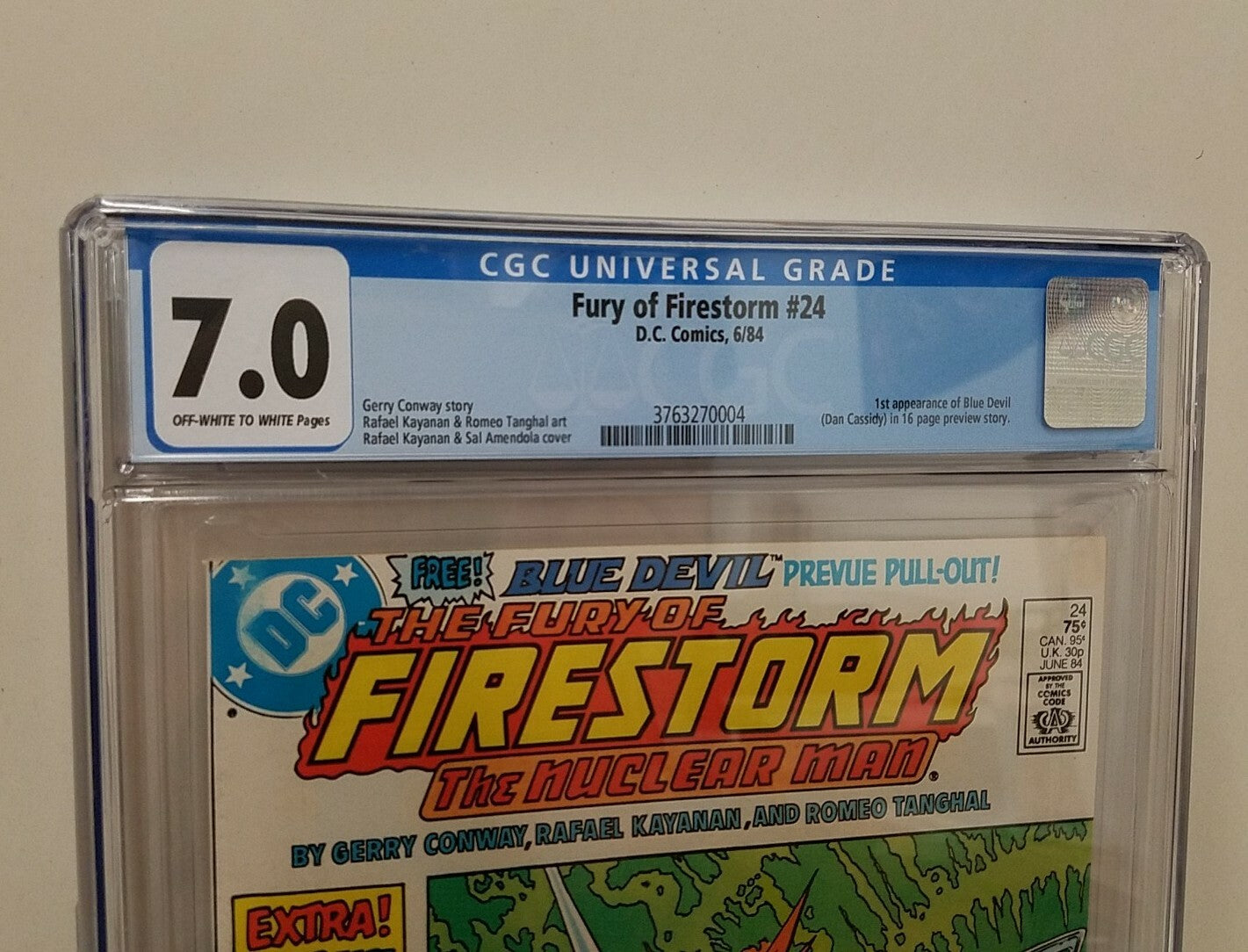 Fury of Firestorm #24 (1984) Comic CGC 7.0 Key Issue Blue Devil 1st Appearance 