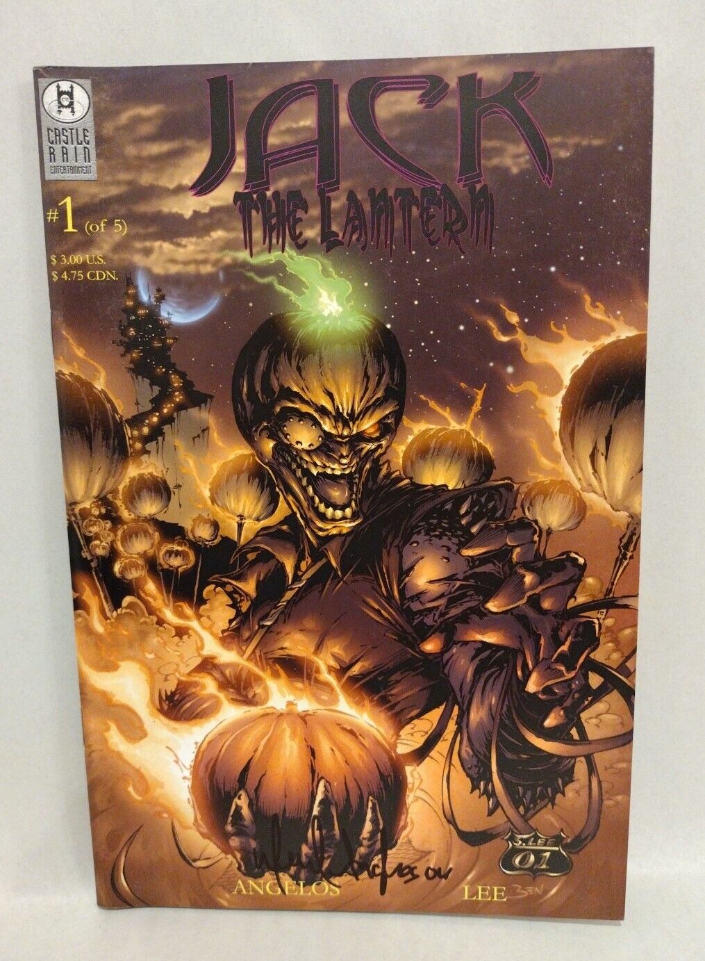 Jack The Lantern #1 (2003) Castle Rain Comic Signed Michael Angelos VF-NM 1st