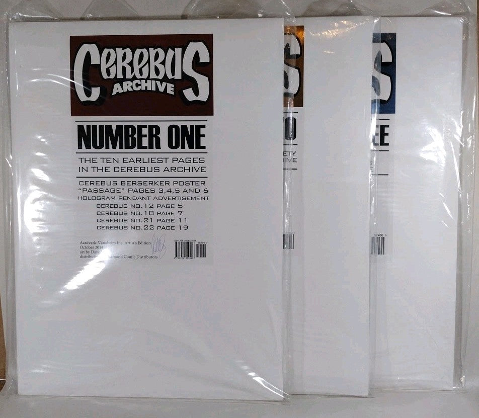 Cerebus Archive #1 2 3 (2014) Dave Sim Artist Ed. Portfolioi Signed New Sealed 