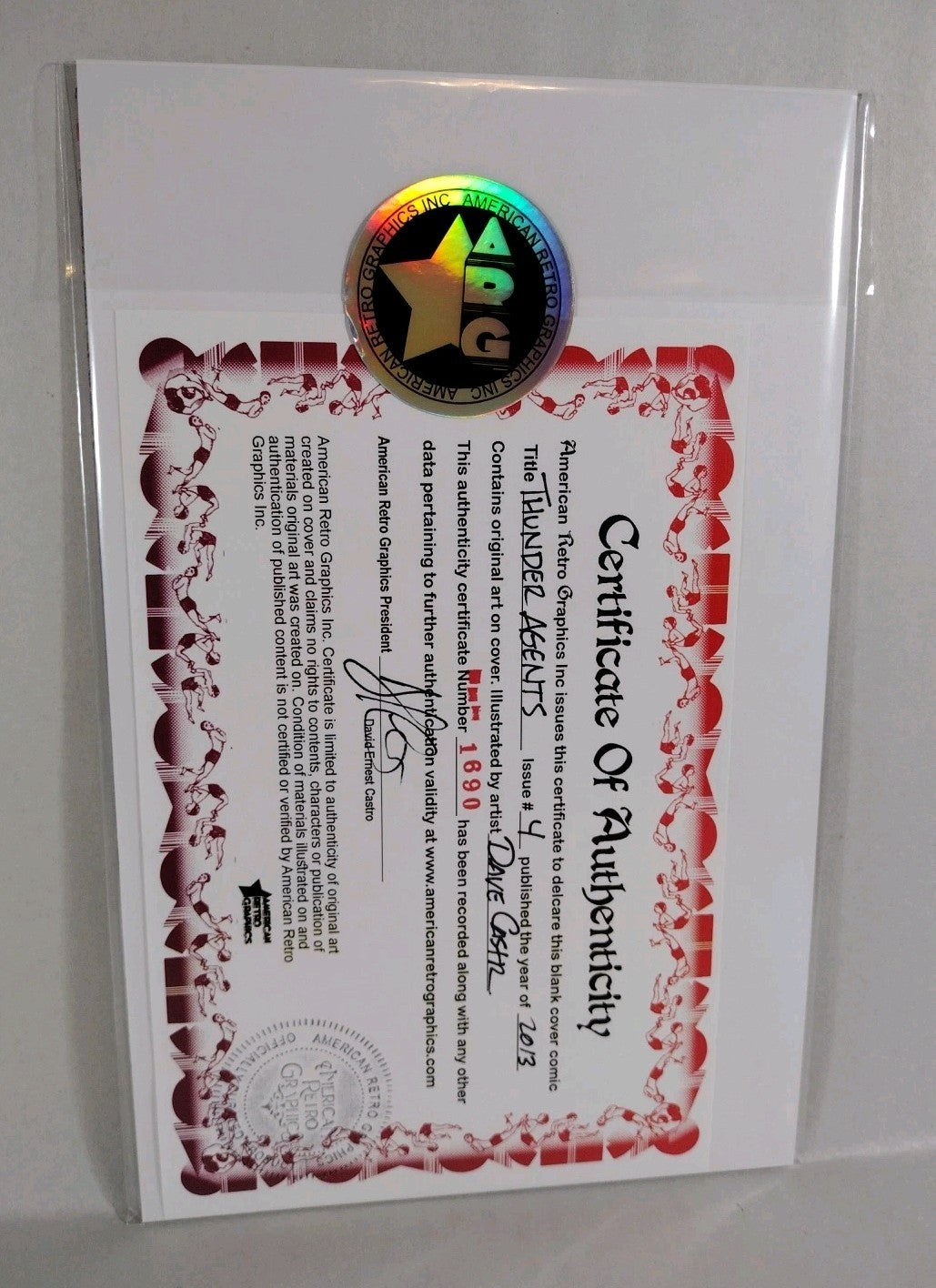 Thunder Agents #4 (2014) IDW Sketch Variant Cover Comic Original Dave Castr Art