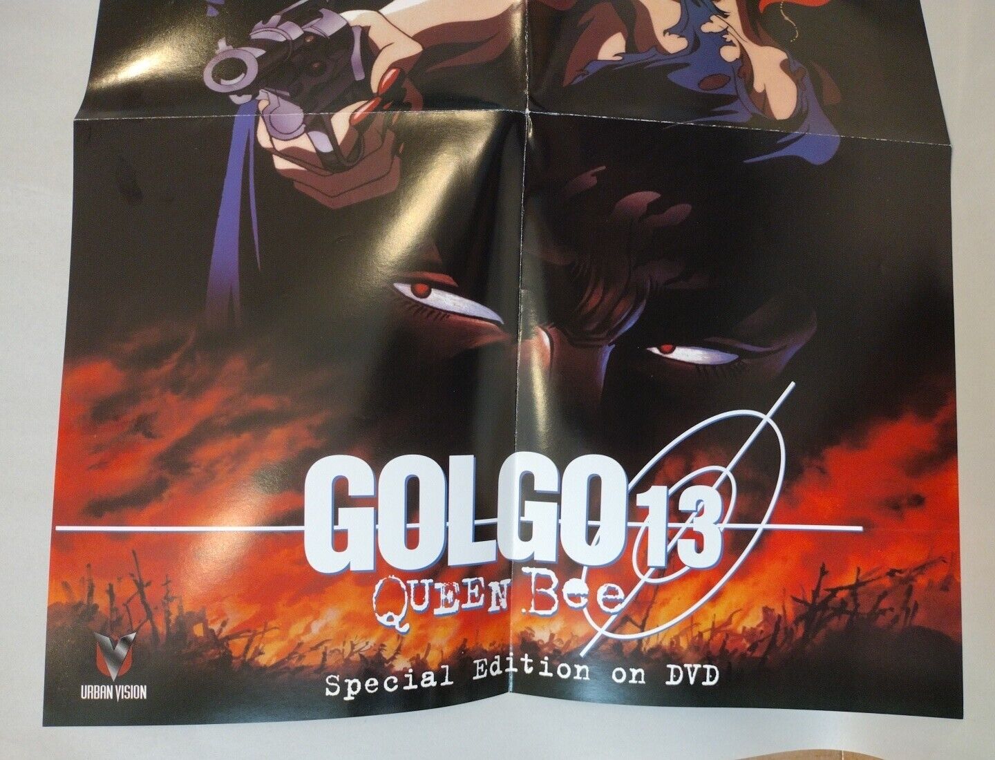 Golgo 13 Queen Bee Original 1998 17 X 22" Authentic Anime Retailer Poster Folded