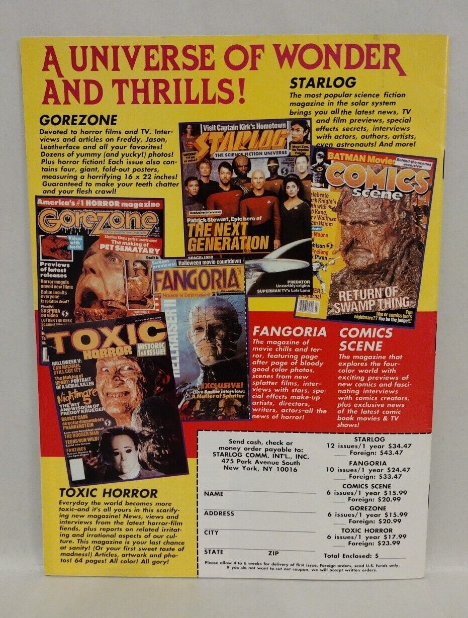 Fangoria Magazine 90 (1990) Freddy's Nightmares Nightbreed TCM 3 Joe R Landsdale