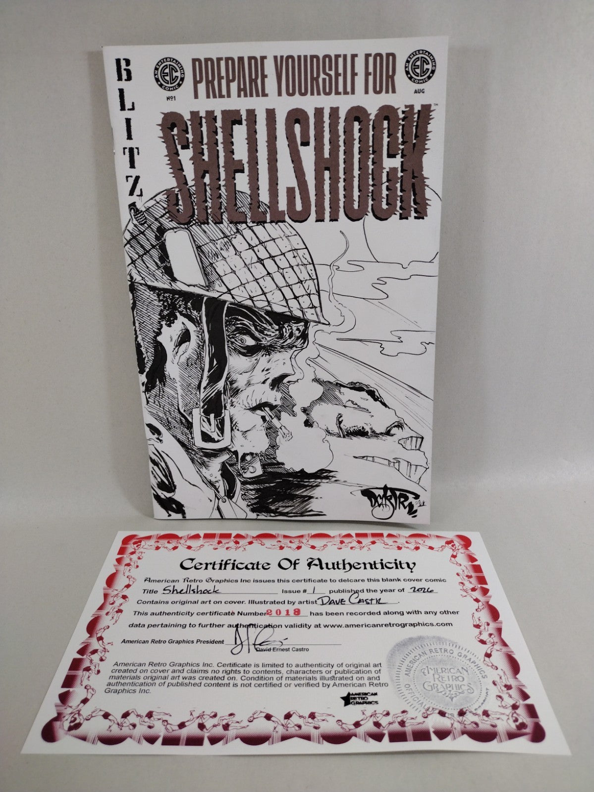 Shellshock #1 (2026) Oni EC Comic Sketch Cover Variant W Original Dave Castr Art