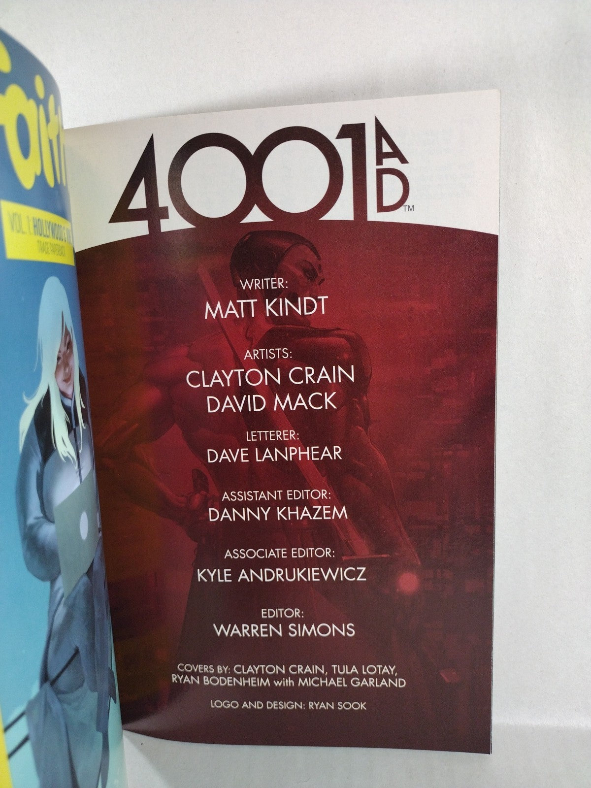 4001 AD #1 (2016) Valiant Blank Sketch Variant Cover New NM