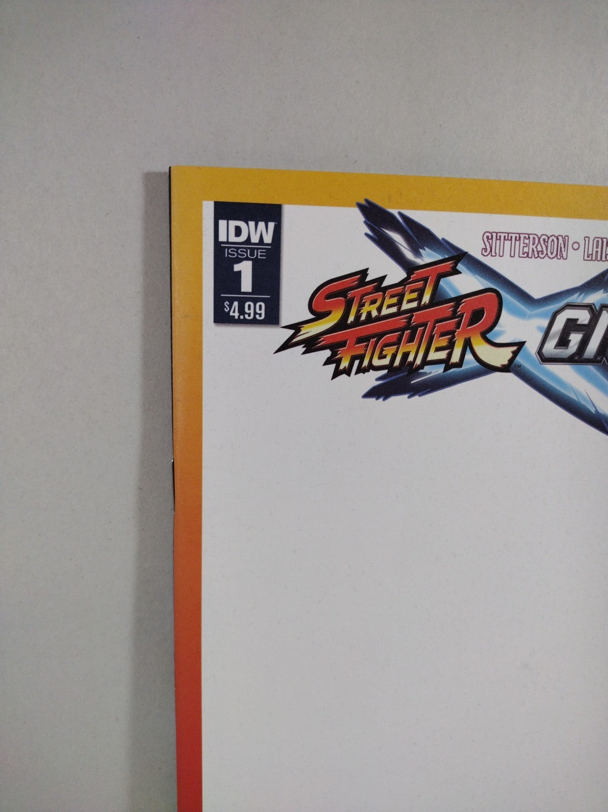 Streetfighter X GI Joe #1 (2016) IDW Blank Sketch Variant Cover Comic New NM