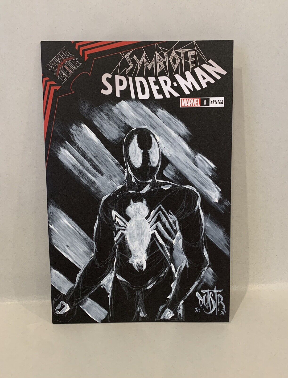 SYMBIOTE SPIDER-MAN #1 Blank Cover Variant  Comic w Original DAVE CASTR Art COA