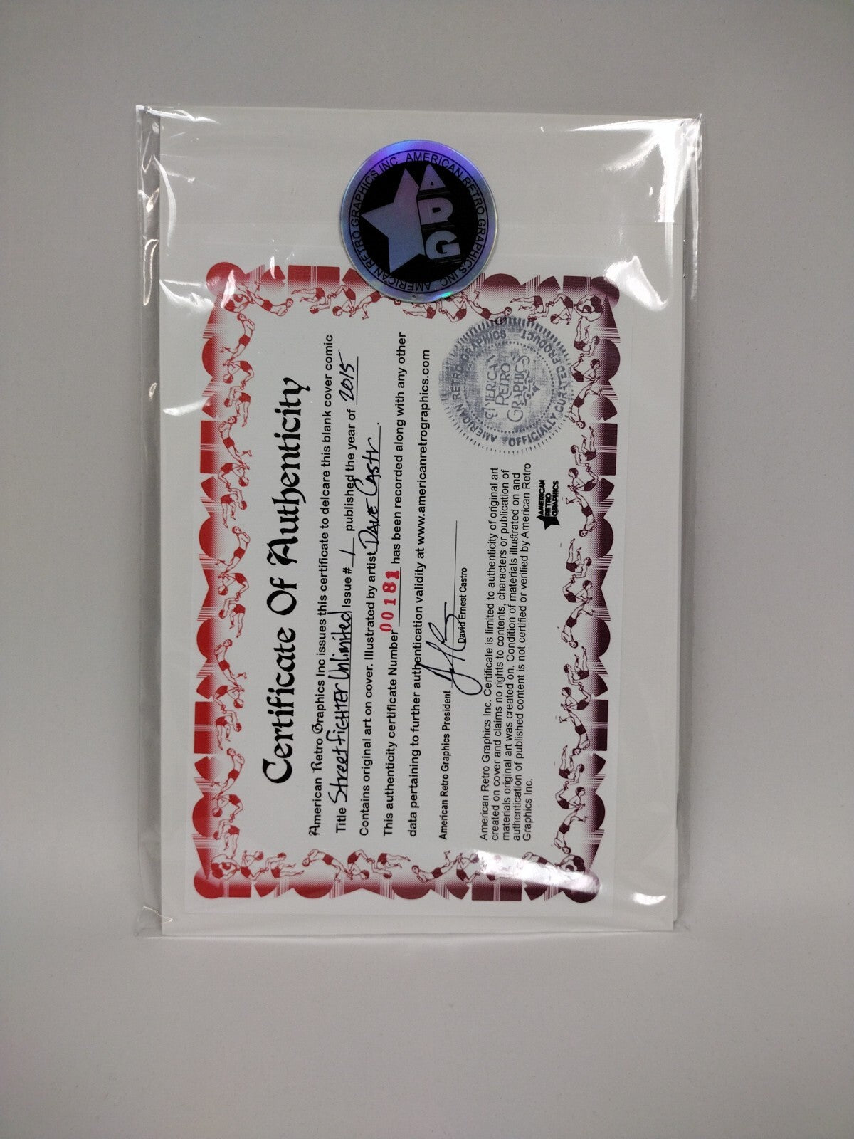 Street Fighter Unlimited 1 Sketch Variant Comic W Original DCastr Blanka Art COA