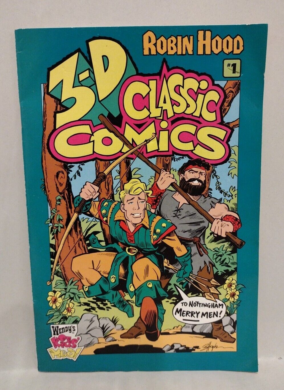 Wendy's 3-D Classic Comics (1994) Complete Set #1 2 3 4 5 W Glasses