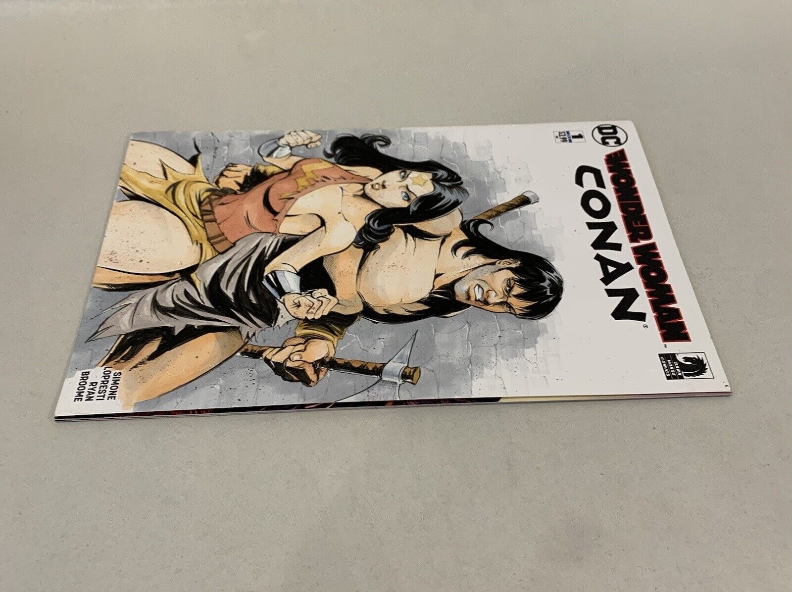 WONDER WOMAN CONAN #1 Blank Cover Variant Comic w Original ANDRES F. CRUZ Art