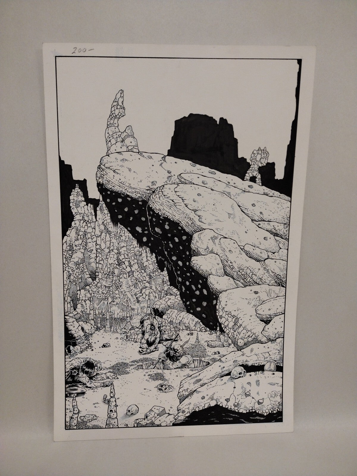 Original Joe Vigil Sinbuck 1 Page 1 Original Ink Only On Blue Line Printed Board