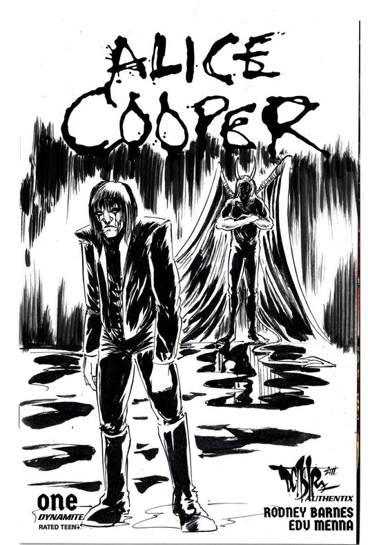Alice Cooper #1 Blank Sketch Variant Cover Comic W Original Dave Castr Art