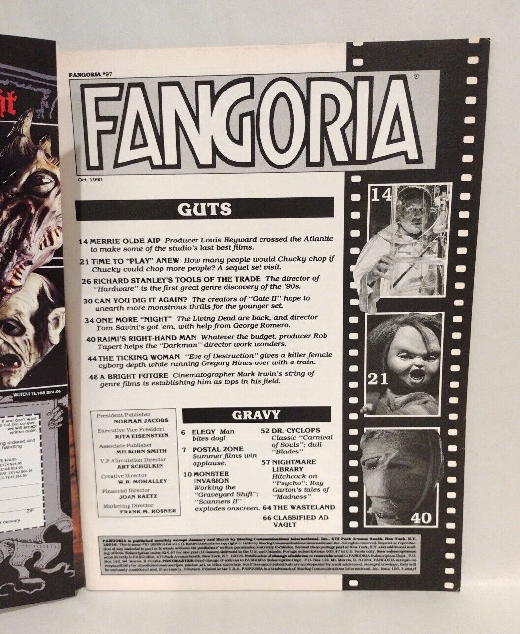 Fangoria #97 (1990) NOTLD Hardware Child's Play Gate II Darkman Eve Destruction 