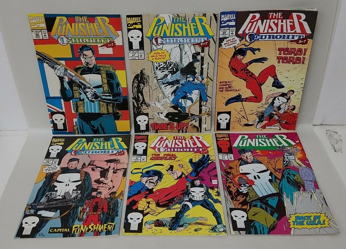 Punisher (1992) Marvel Comic Lot 64 67 68 69 70 71 Eurohit Abnett & Lanning