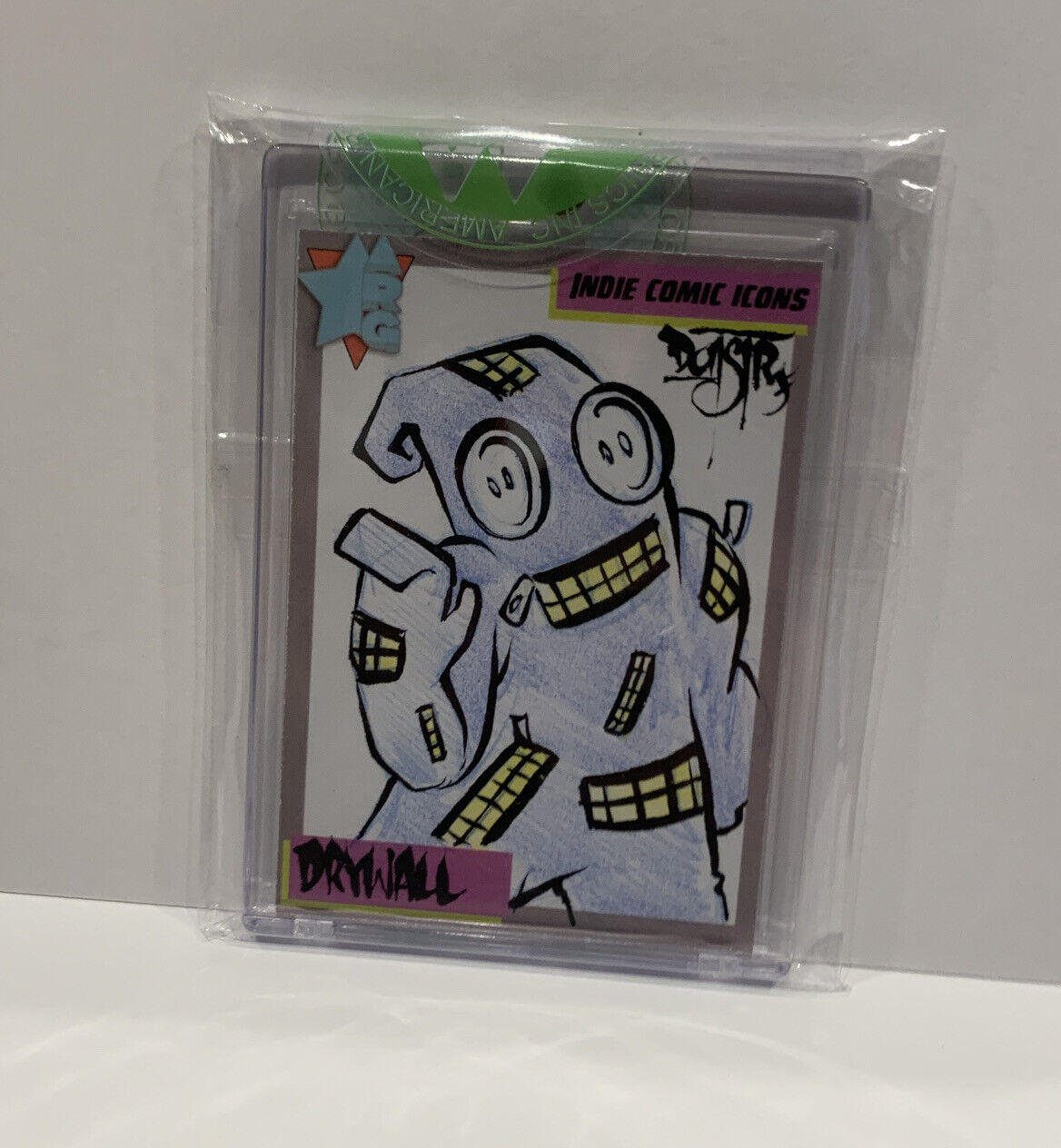 Indie Comic Icons Sketch Card w Original Drywall Art DCastr (2023) ARG Sealed
