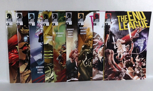 THE END LEAGUE (2007) Complete Dark Horse Comic Lot Set #1-9 Rick Remender VF-NM