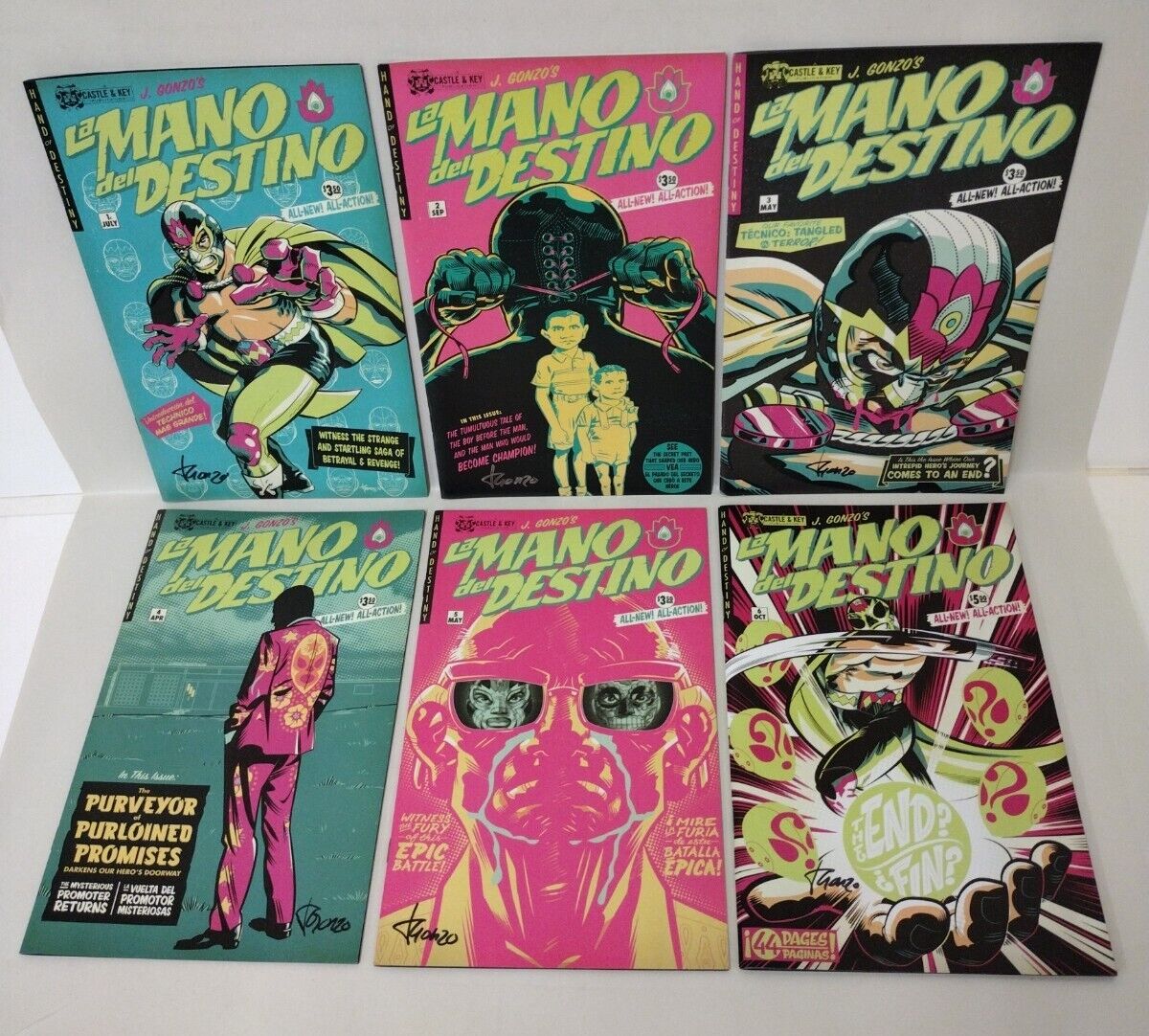 La Mano Del Destino (2011) Complete Comic Set #1-6 Castle & Key Signed J Gonzo