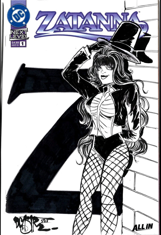 Zatanna #1 (2026) DC All In Comic Sketch Cover Variant W Original Dave Castr Art