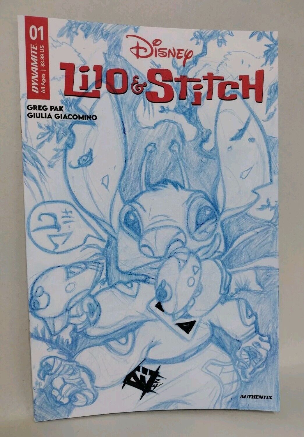 Lilo & Stitch #1 (2024) Disney Dynamite Sketch Variant Cover W JAG Original Art 