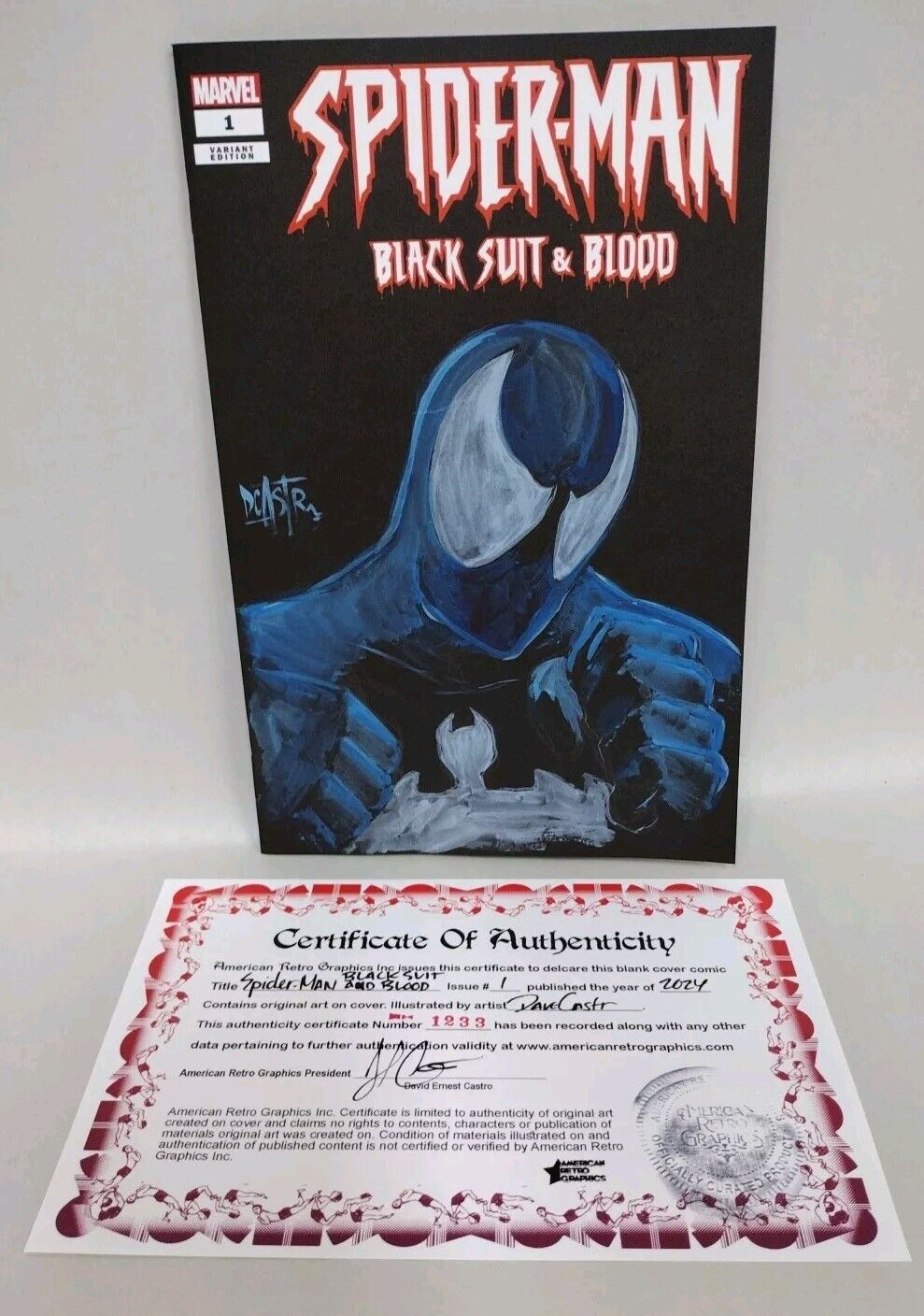 Spider-Man Black Suit & Blood #1 (2024) Marvel Sketch Var Comic W Original Art