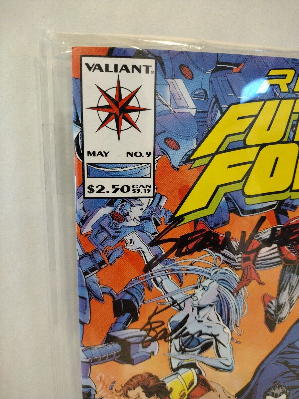 Rai And The Future Force #9 (1993) Valiant Comic Verified Signature Series W COA