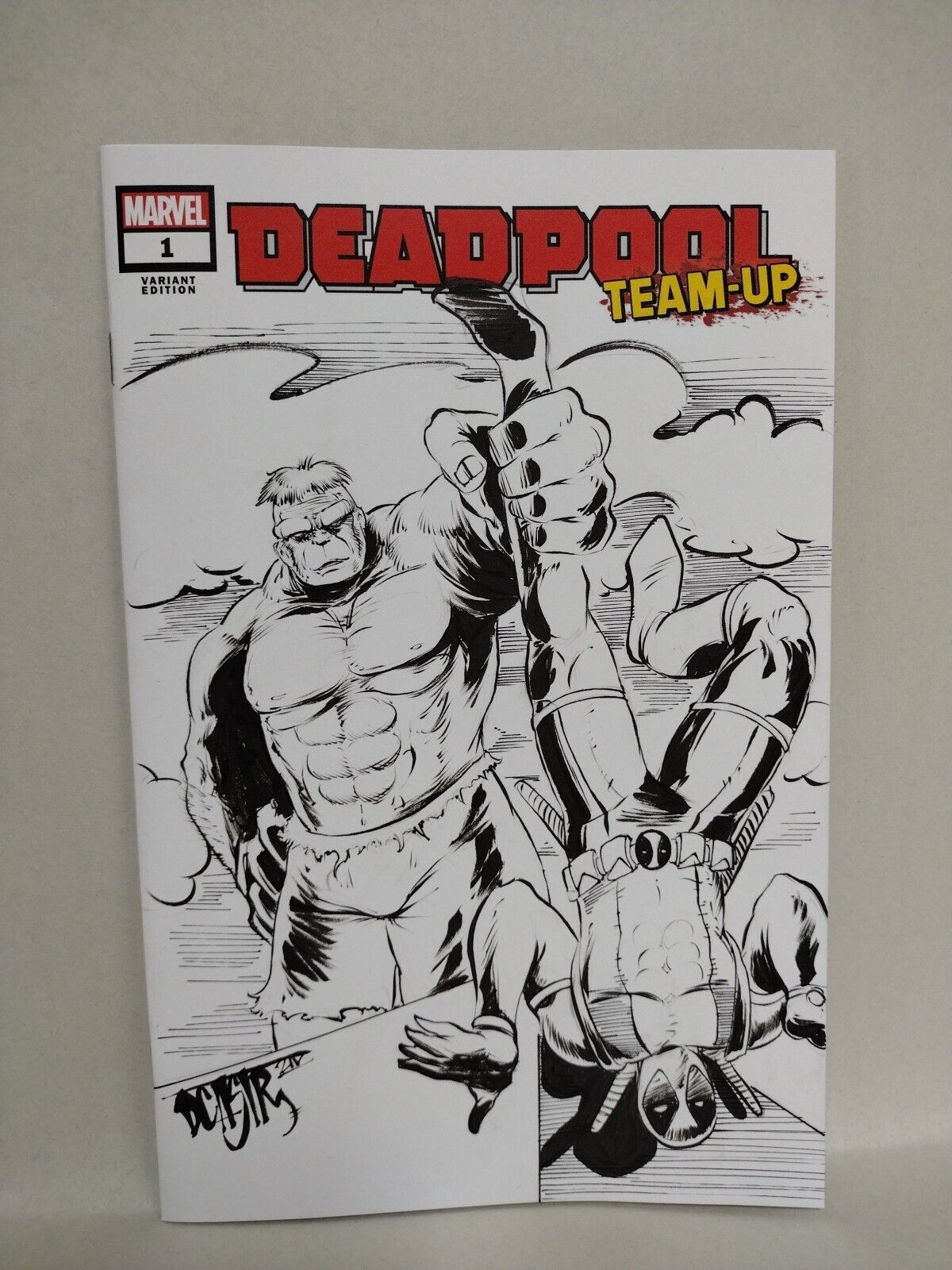 Deadpool Team-Up #1 (2024) Marvel Sketch Variant With Original Dave Castr Art