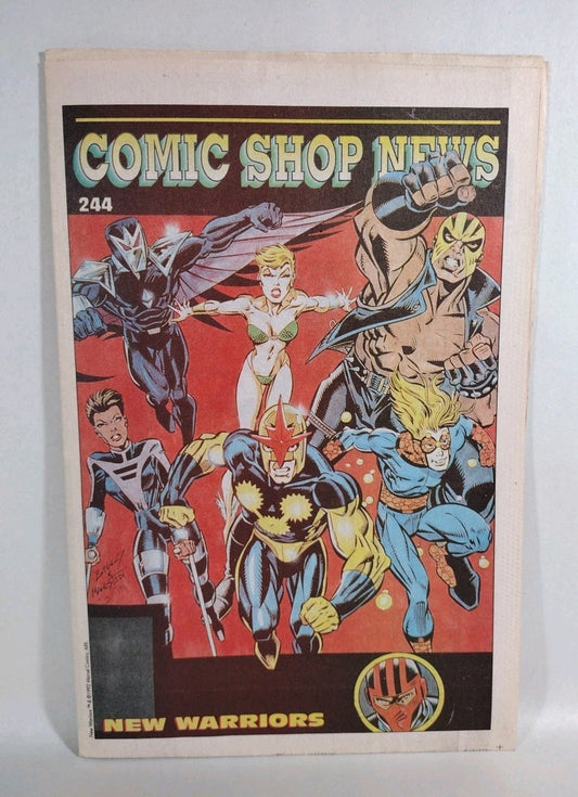 Comic Shop News 244 Feb 26th 1992 New Warriors Cover Toxic Crusaders Youngblood 