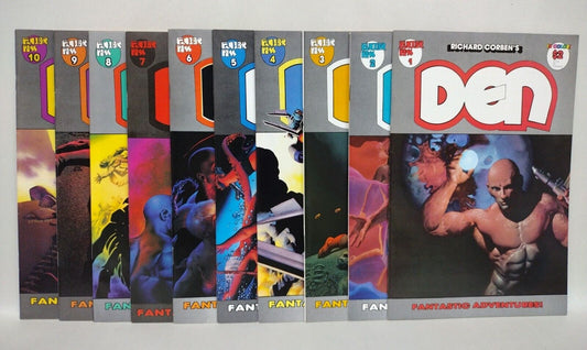 Den #1 2 3 4 5 6 7 8 9 10 (1988) Complete Lot Set Richard Corben Fantagor Press