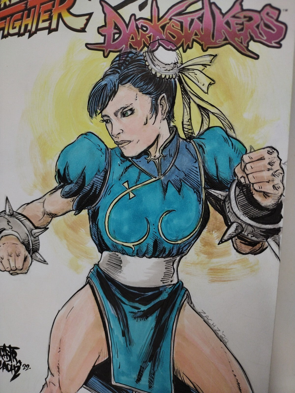 Street Fighter Vs  Darkstalkers 1 Blank Cover Udon Comic W Original Zach Zellars